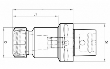 Skizze Polygonschaft-Aufnahmen - Spannzangenfutter ER Polygonschaft C50