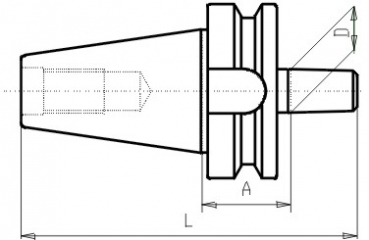 Skizze MAS-BT - Bohrfutteraufnahme BT35