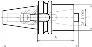 Skizze MAS-BT - Reduzier-/Verlngerungshlse BT50