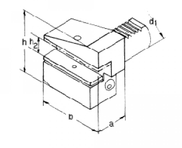 Skizze VDI - B3 Radial berkopf Rechts Kurz VDI 50