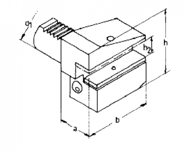 Skizze VDI - B4 Radial berkopf Links Kurz VDI 20