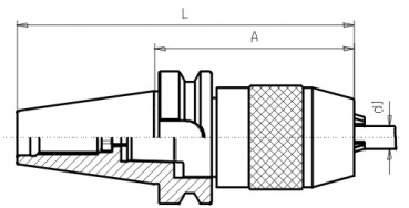Skizze MAS-BT - Standard-Bohrfutter BT50